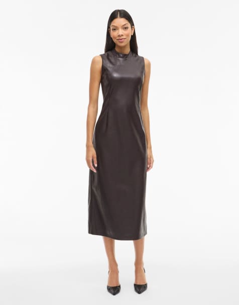 Vila Midi dress in coffee bean - view 1