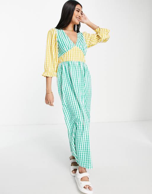 Yellow gingham summer on sale dress