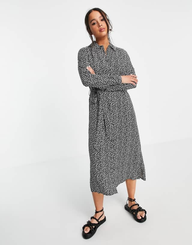 Vila midi shirt dress in print