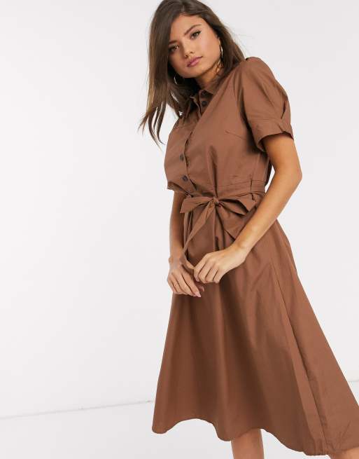 Vila Short Sleeve Midi Dress
