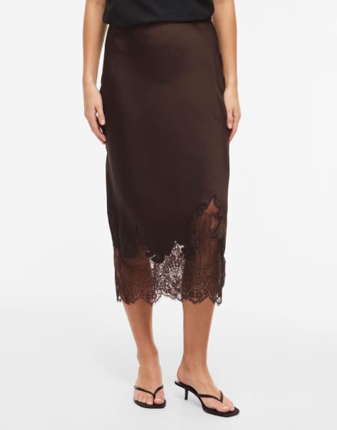 VILA - Midirok in chocoladebruin - view 1