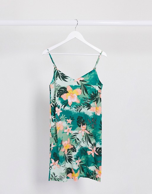 Vila mini cami dress in tropical print