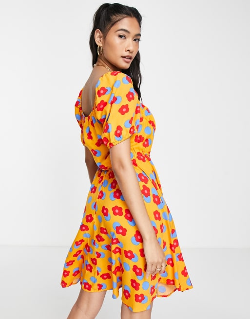 Orange on sale retro dress