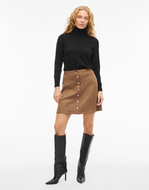 Vila Mini skirt in toasted coconut - view 1