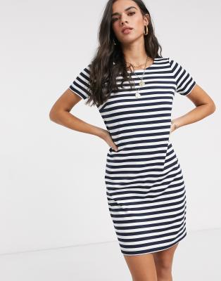 shirt dress black and white striped