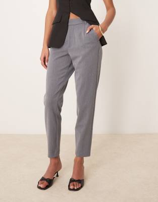 mix 
match slim tailored pants in medium gray melange