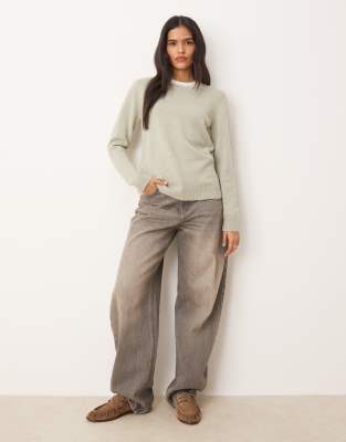 Vila o-neck knitted jumper in green