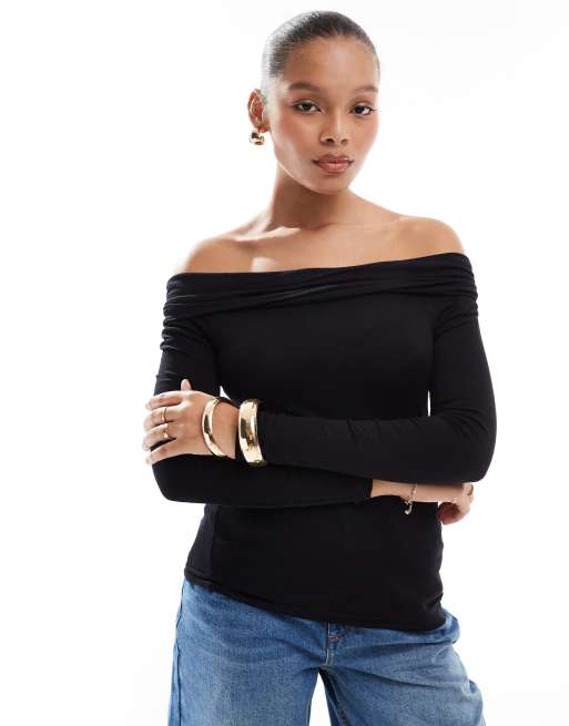 トップス VIAVANDA DEFORMATION OFF SHOULDER TOP DEFORMATION OFF SHOULDER TOP / BLACK – VIAVANDA