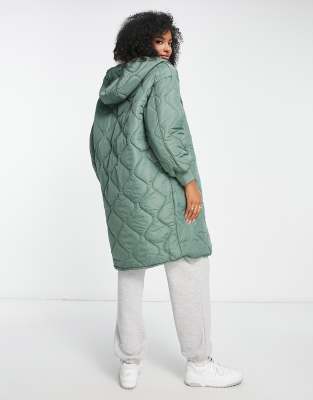 green padded parka womens