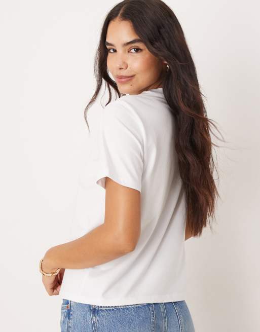 Women's Oversized Vintage Boyfriend Tee - 100% Cotton, Loose Fit, Acid Wash, Small (B-White)