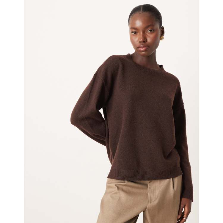 CLANE WIDE CHECK HAND KNIT ブラウン 9月20日（火）発売の