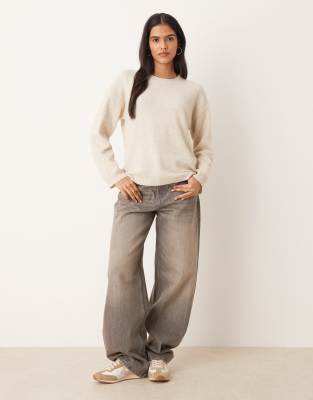 Vila Oversized Knit Sweater In White