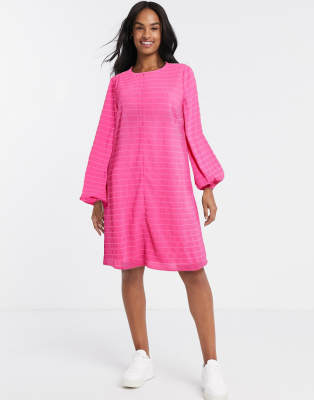 long pink t shirt dress