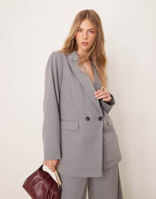 oversized tailored blazer in ultimate gray - part of a set