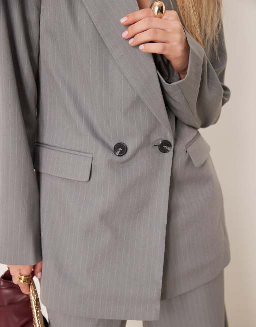VILA oversized tailored blazer in ultimate grey (part of a set), 4 of 4