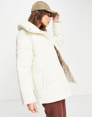 Vila padded coat in cream