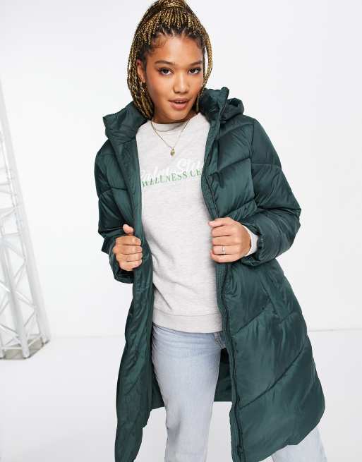 Green cheap padded parka