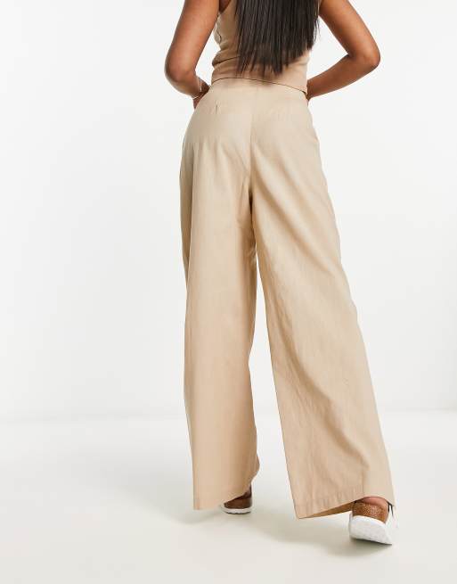 Pantalon best sale beige ample