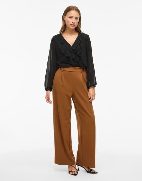 VILA - Pantalon ample - Caramel - view 1