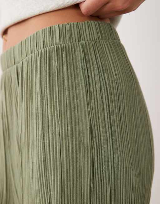 VILA - Pantalon ample plissé d'ensemble - Vert pétrole, 4 de 5