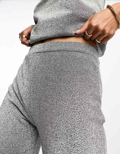 Vila - Pantalon évasé d'ensemble - Argent pailleté, 3 de 4