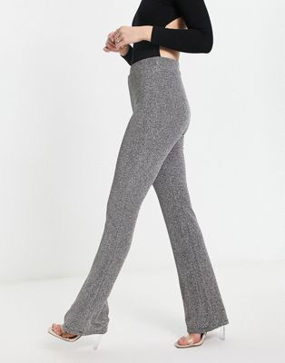 Vila glitter chainmail flares in silver - ASOS Price Checker