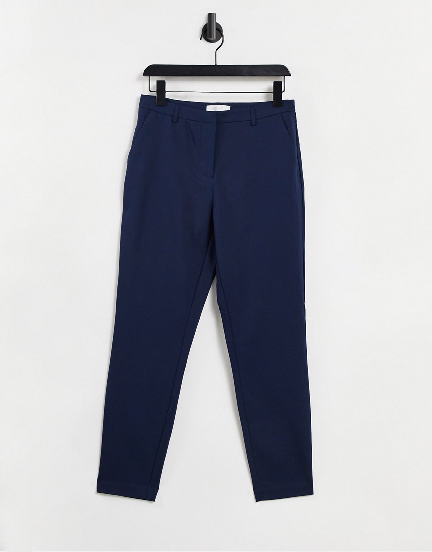 Vila - Pantalon in zwart-Marineblauw