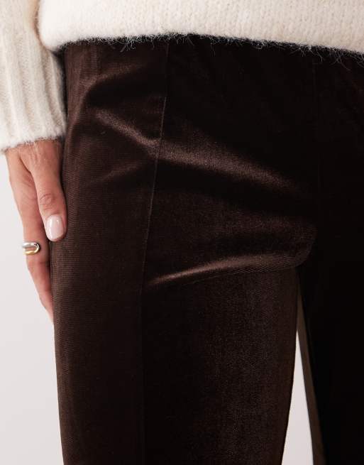 Vila pantalon large en velours habillé, ensemble, marron, 5 de 5