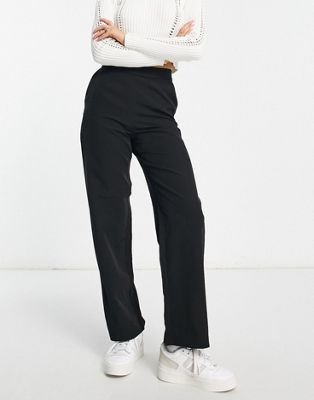 Vila wide leg trousers in black - ASOS Price Checker