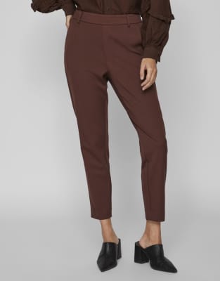 Pantalon taille haute - Grain de café-Marron 40