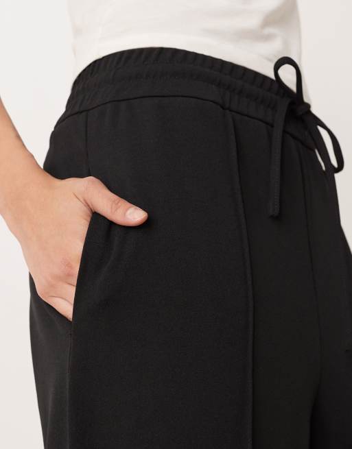 Vila - Pantaloni a fondo ampio neri con pinces, 2 di 5