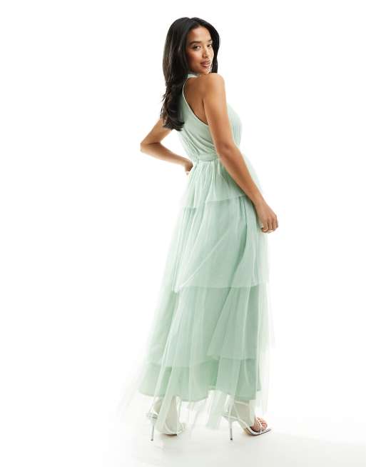 Asos mint green bridesmaid cheap dress