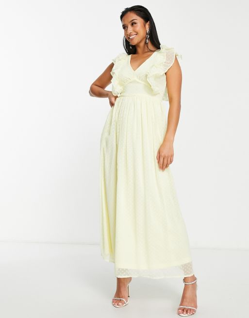 asos yellow bridesmaid dress