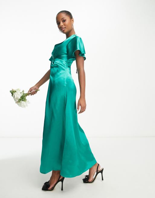 Petite silk maxi store dress