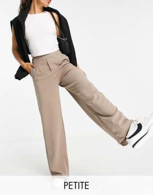 Vila Petite - Broek met wijde pijpen in steenkleur | ASOS