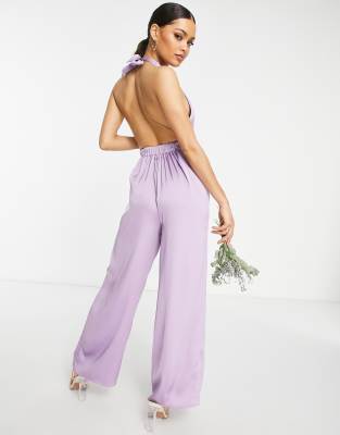 Purple Bridesmaid Jumpsuits