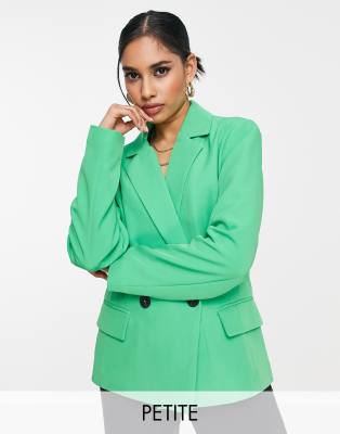 Vila Petite Exclusive Tailored Suit Blazer In Mint Green