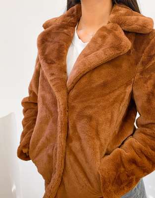 petite brown fur coat