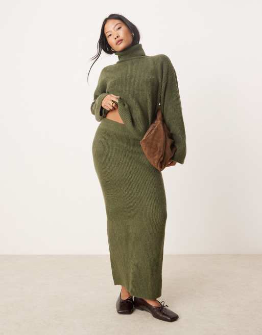 Petite knit midi skirt best sale