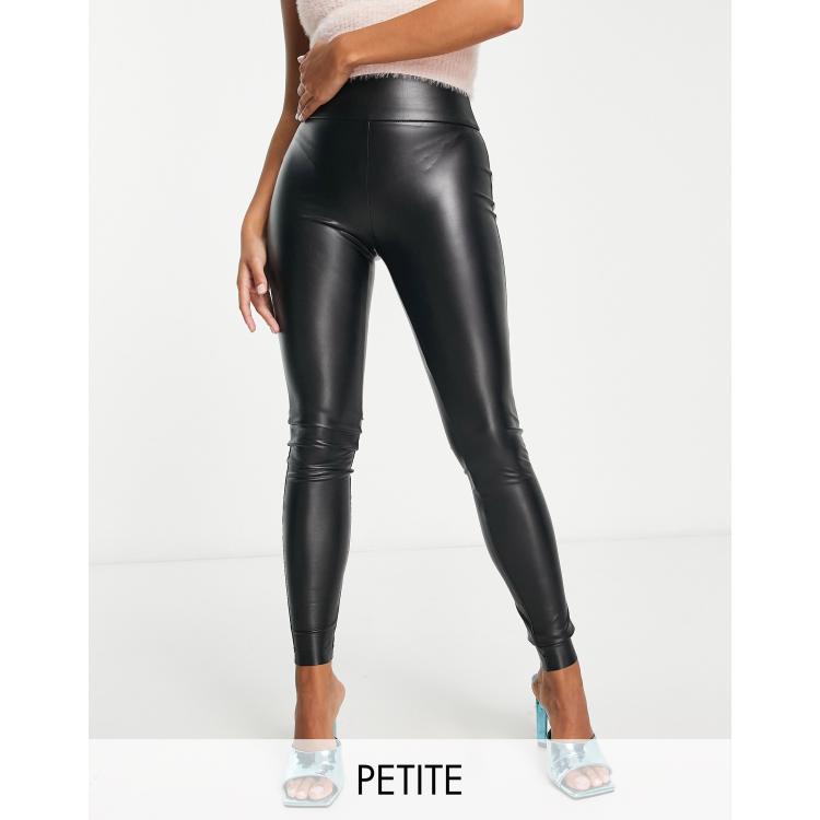 Petite Maison Kids Legging en cuir végétalien liquide noir