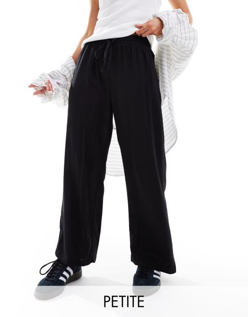 Petite Black Wide Leg Pants