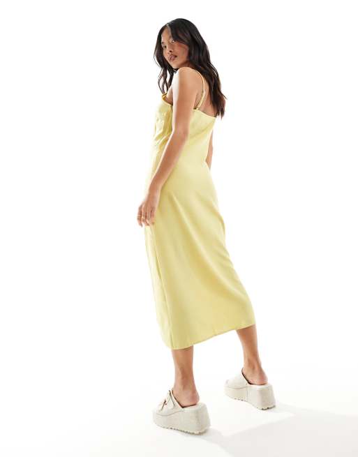 ● GLOWNY ● MELLOW CAMI DRESS (LIME BOUQUET) MELLOW CAMI DRESS (LIME BOUQUET) - GLOWNY