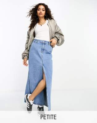 Long denim skirt clearance petite