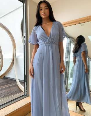 blue petite maxi dress