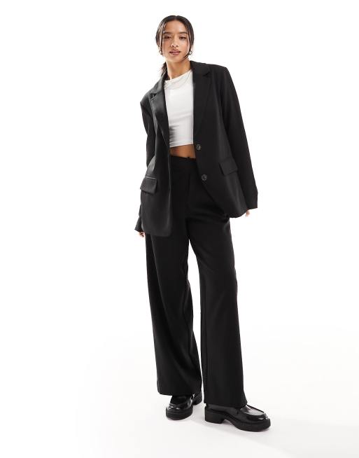 Vila Petite mix and match loose fit blazer in black part of a