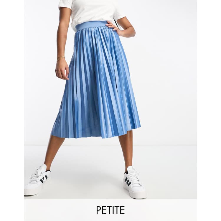 Topshop petite shop pleated midi skirt