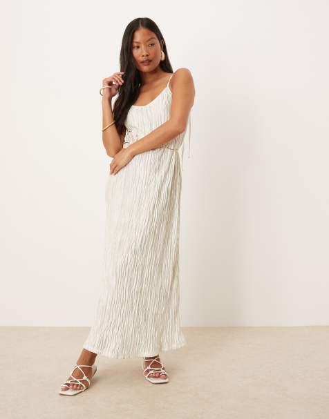 Vila Petite – Plisowana sukienka maxi na ramiączkach z zielonym efektem tie dye - view 1