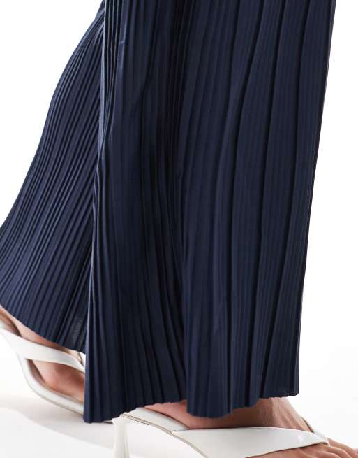 Vila Petite – Plissee-Hose in Marineblau mit weitem Schnitt, Kombiteil, 2 von 5
