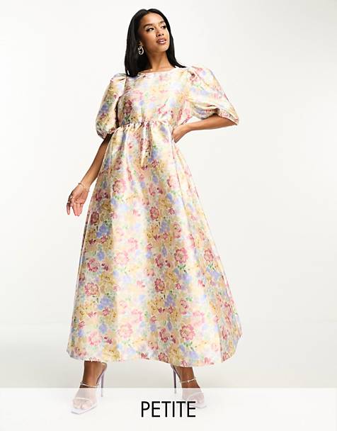 Miss Selfridge Premium embellished floral maxi dress in ivory