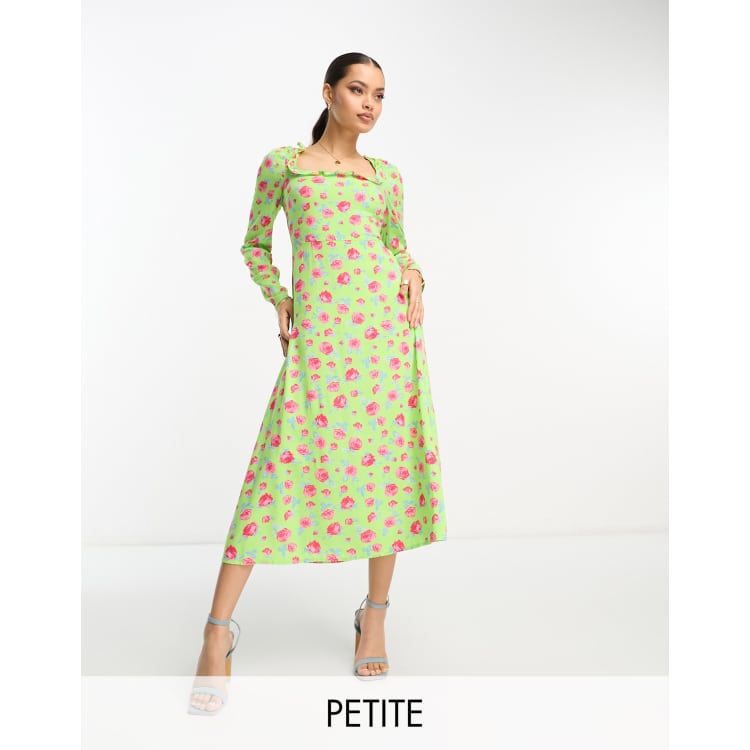 Vila floral midi dress sales